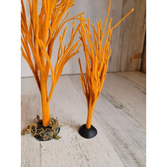 Dept 56 4024047 Halloween orange bare branch tree Village accessory set - Picture 4 of 8